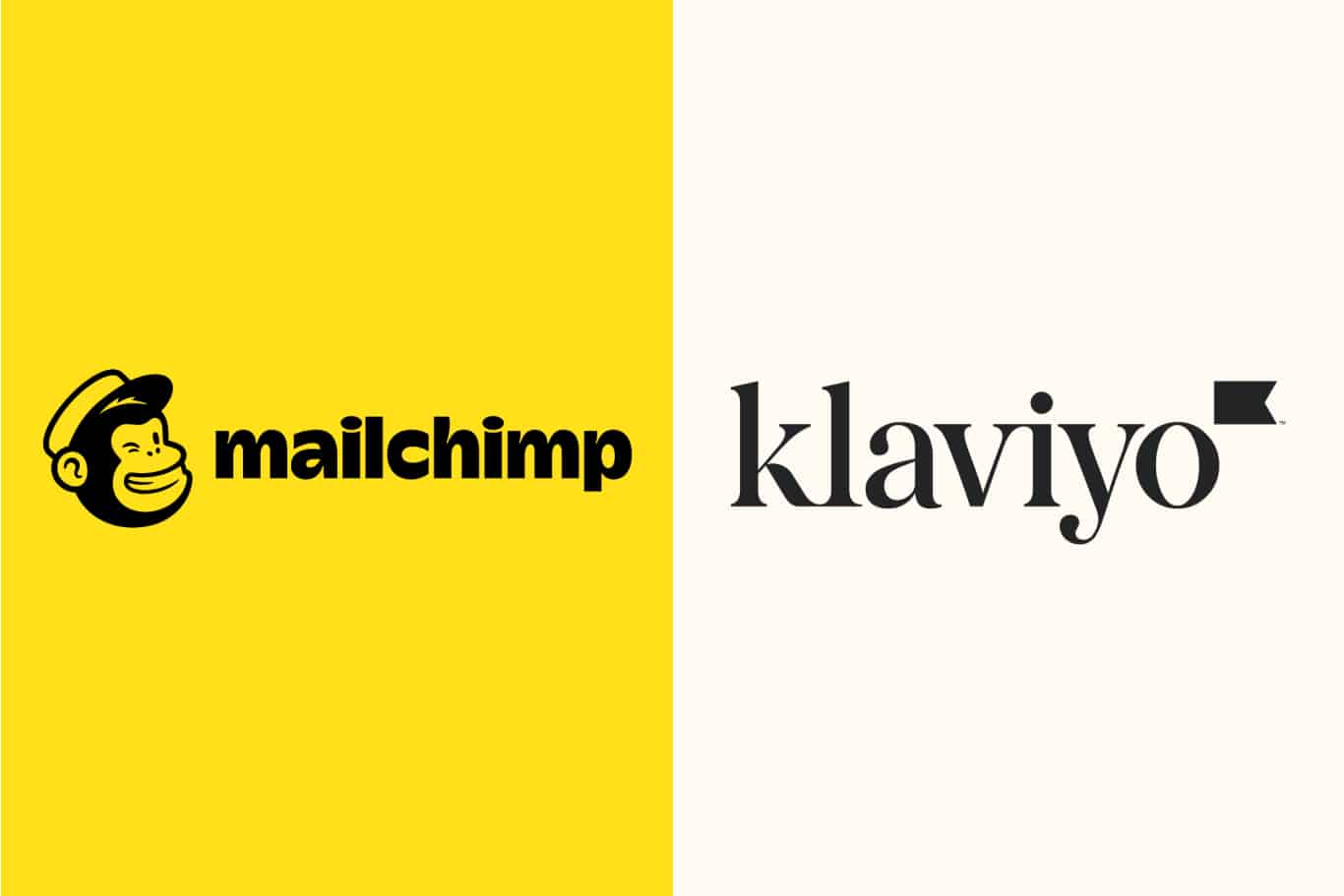 mailchimp and klaviyo logos side by side
