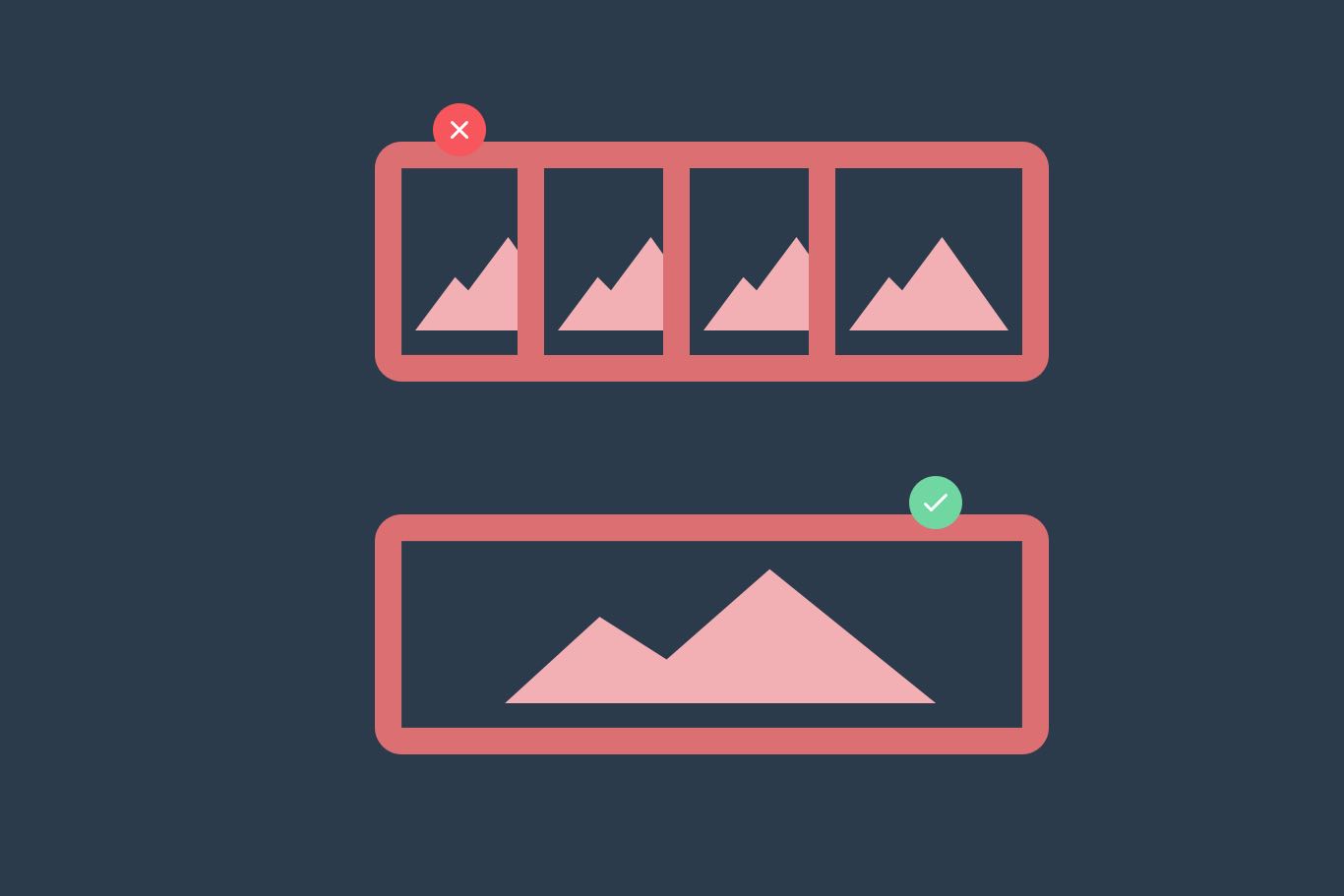 Avoid using automatic carousels and sliders