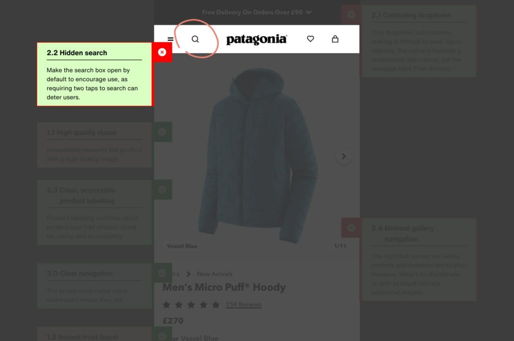 ux - make the search box easy to find