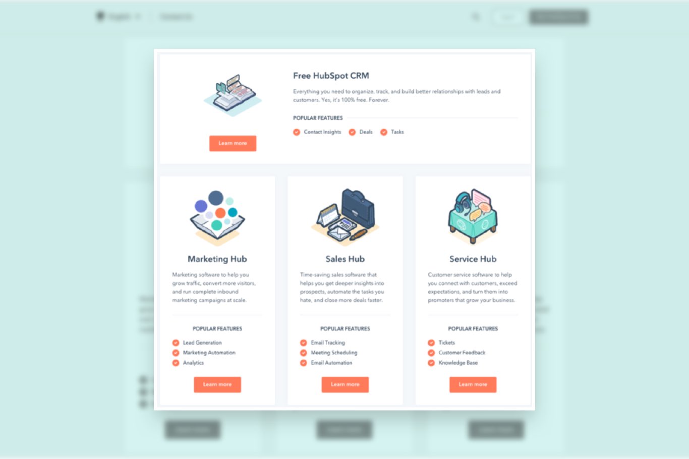 HubSpot product tour