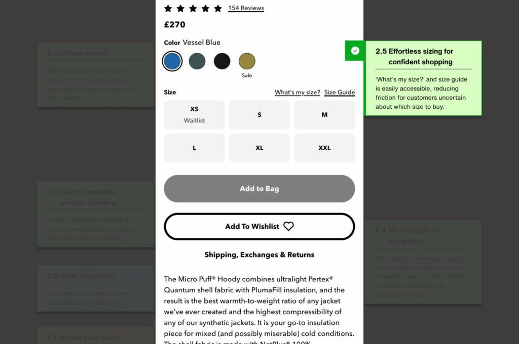 Usability principle friction