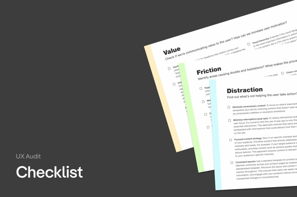 UX audit checklist