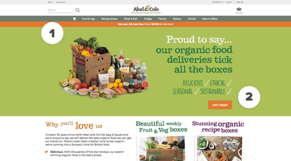 Abel & Cole Homepage