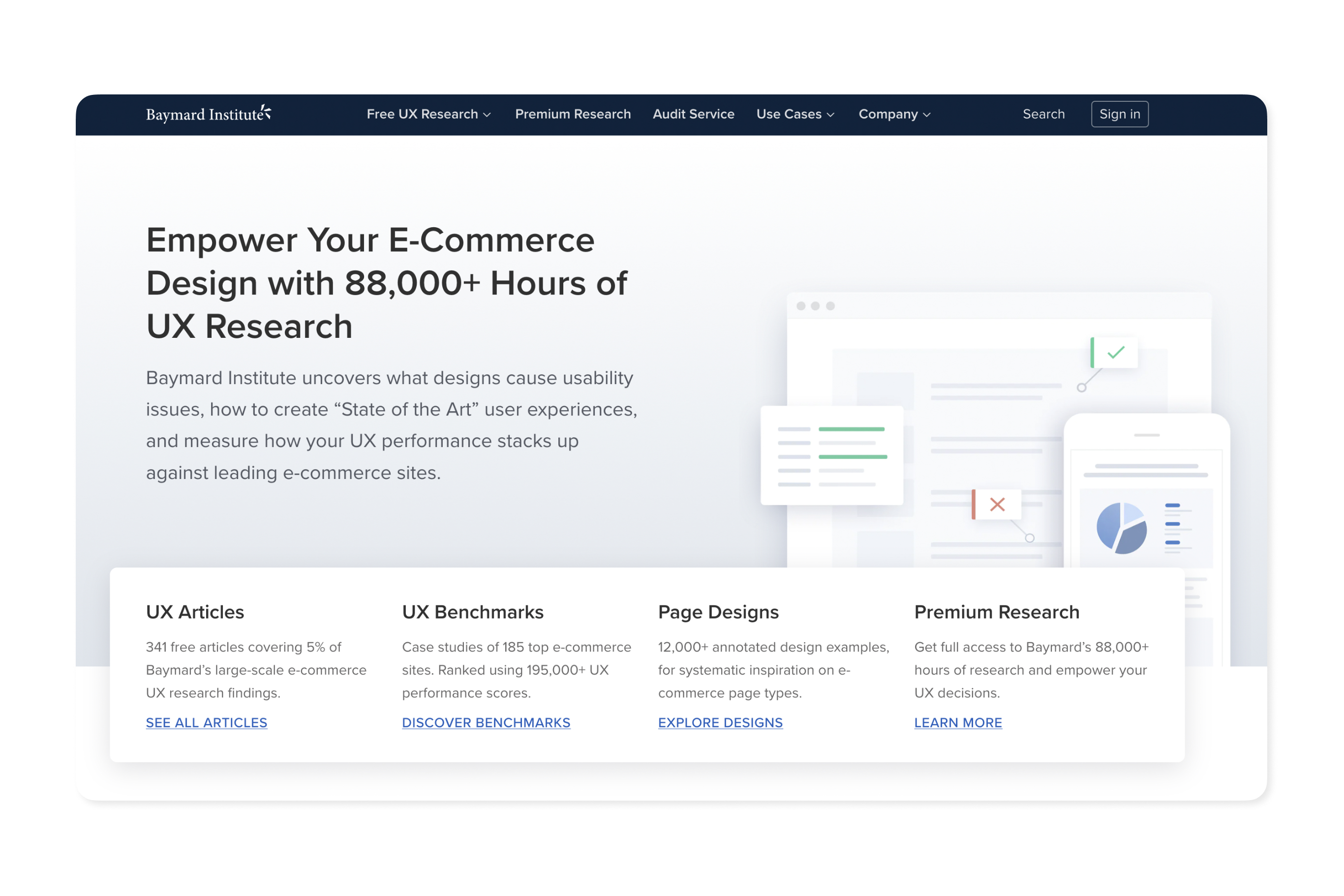 example of baymard site Software for ux design