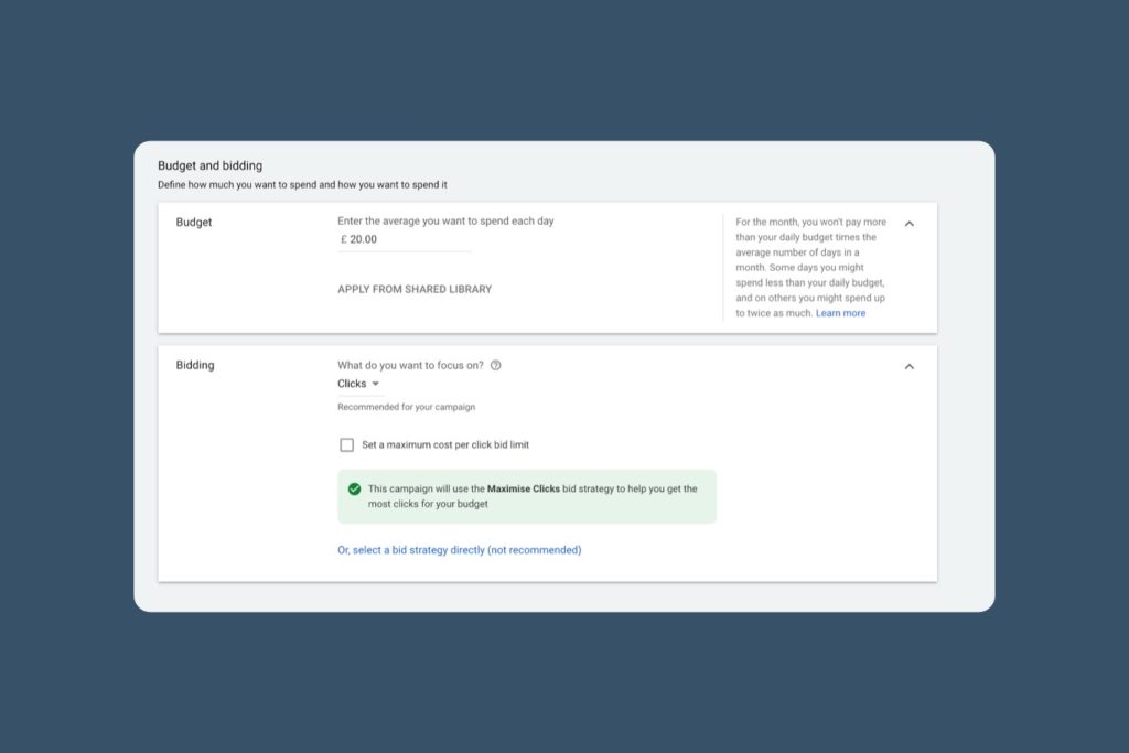 Budget and bidding can be confusing for Google Ads beginners
