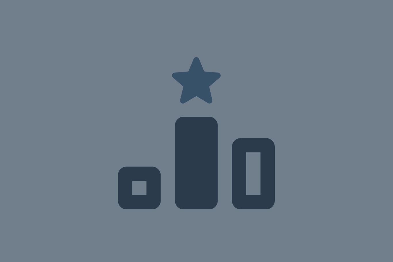 ranking system icon with a star