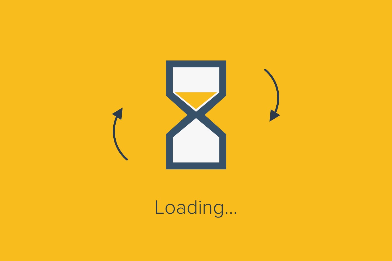illustration of sand timer to show loading time