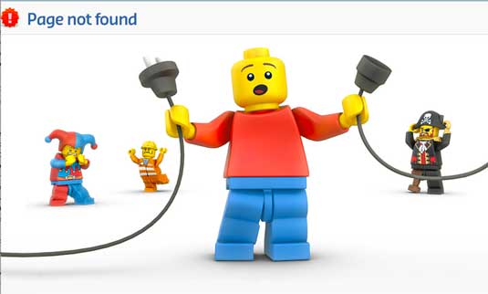 lego example of error page