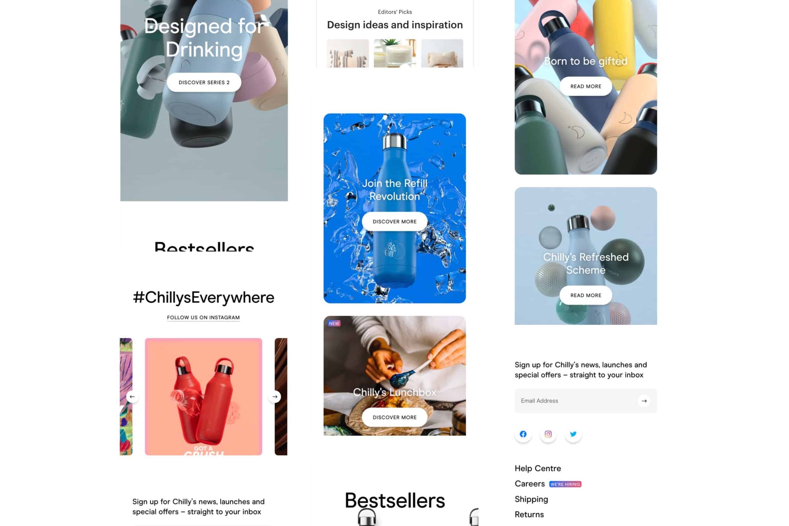 Screenshot of Chilly's products