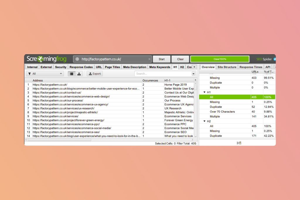 Screaming Frog SEO Spider