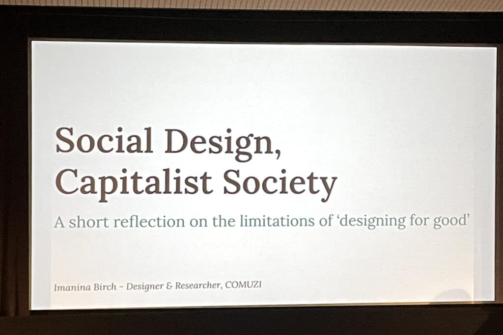 An example of one of the lightning talks at the developer conference