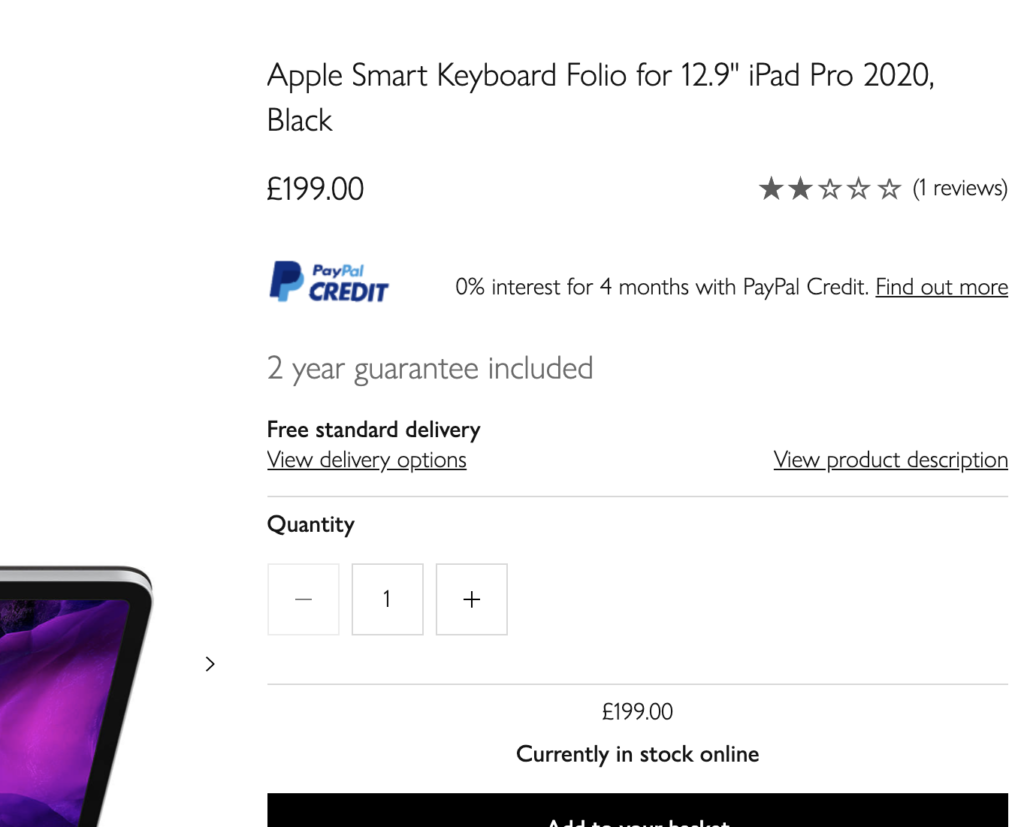 John Lewis PDP Delivery Cost Estimate