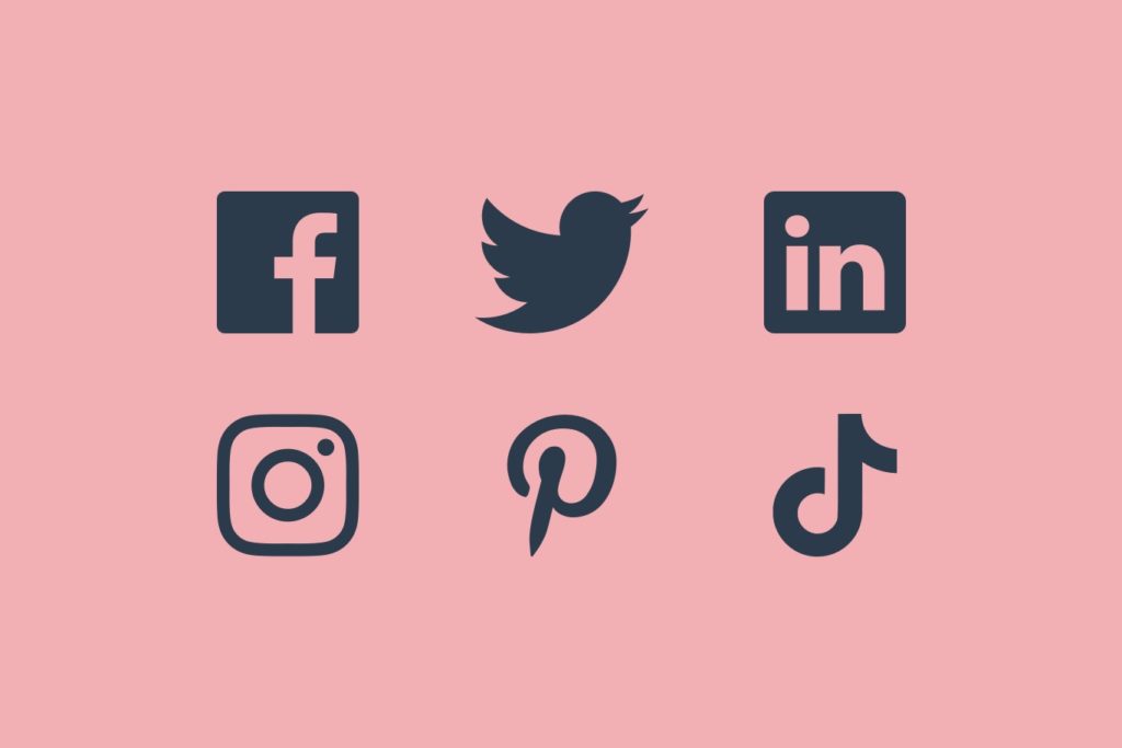 6 social media icons
