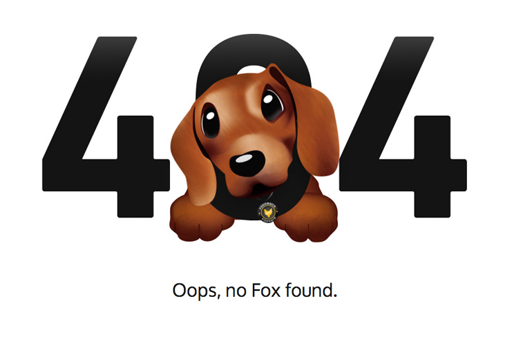 foxrate example of 404 error page