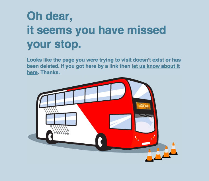 bus example of error page