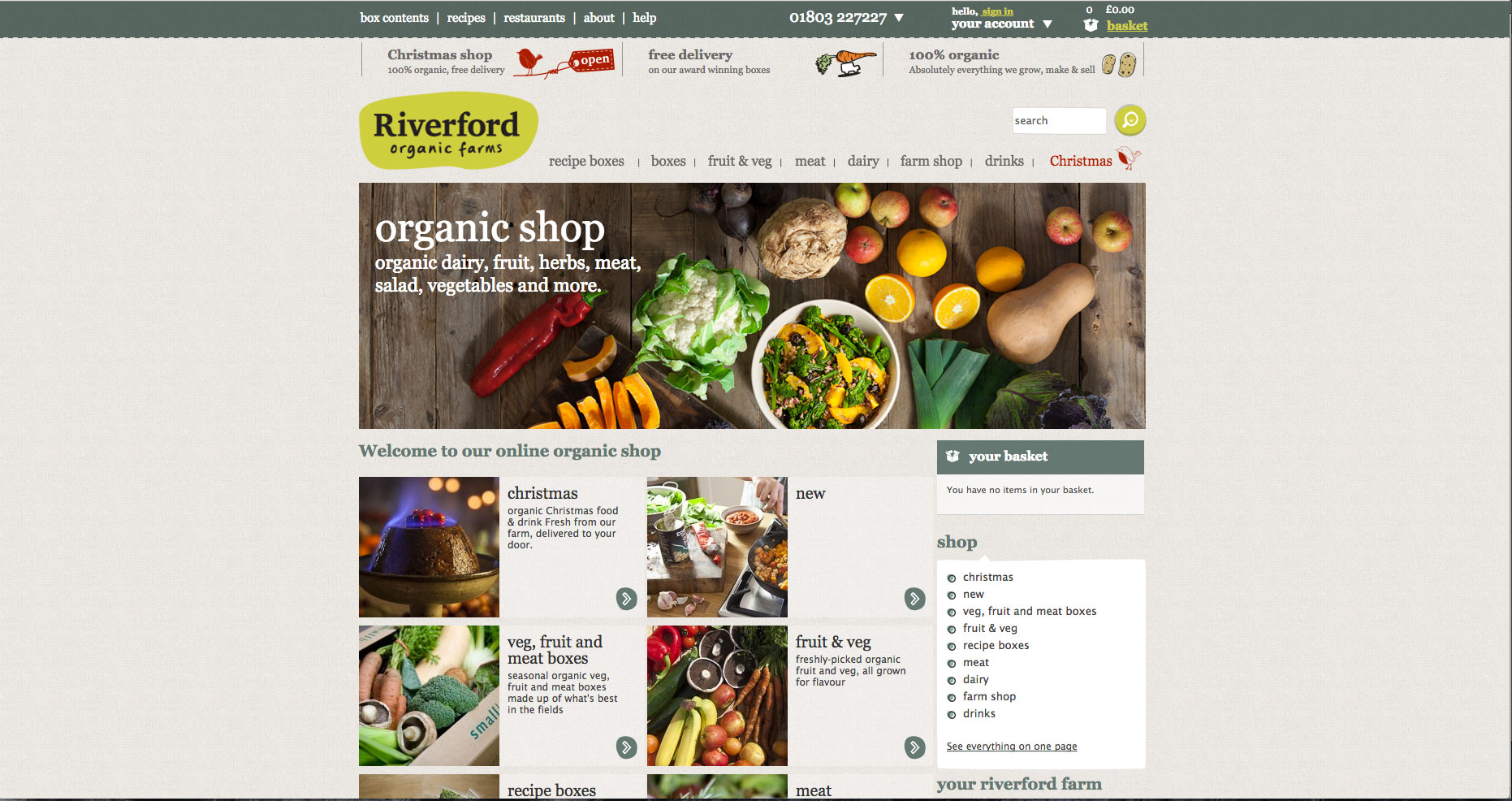 riverford Food & Drink Ecommerce Websites