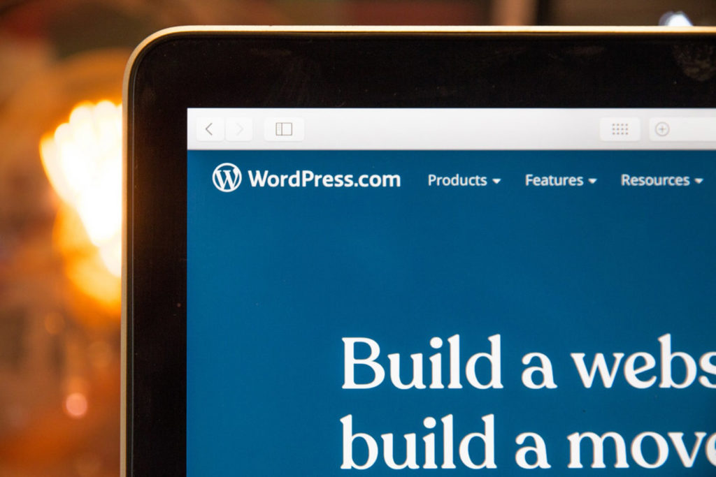 Wordpress website on a laptop