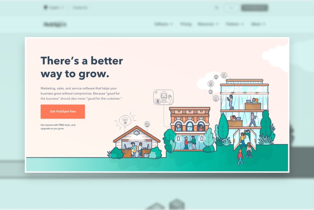 HubSpot home hero page