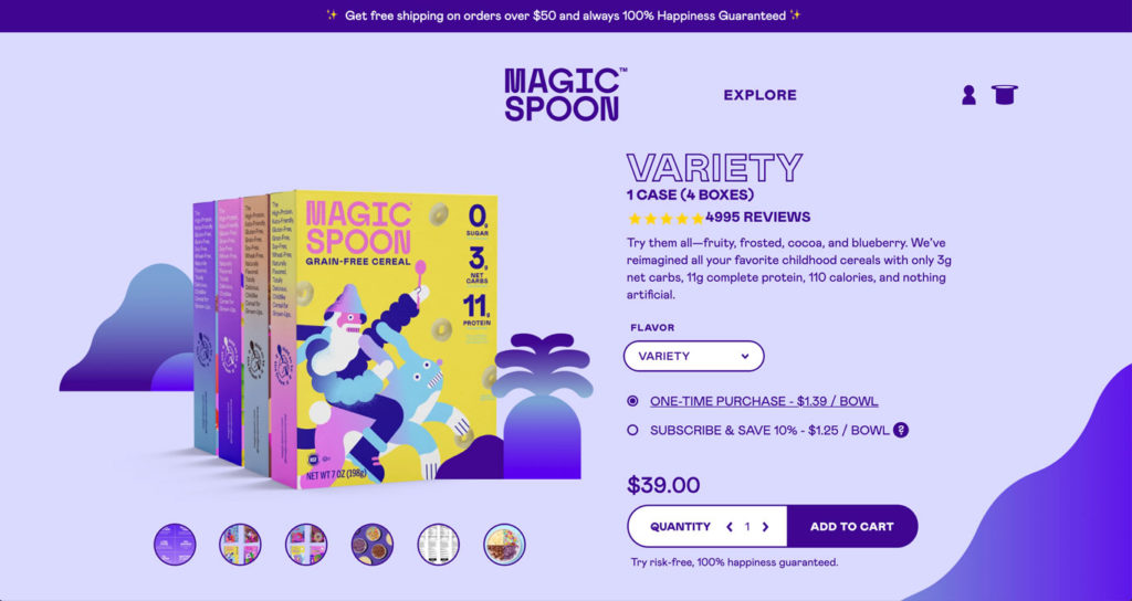 Magic Spoon ecommerce