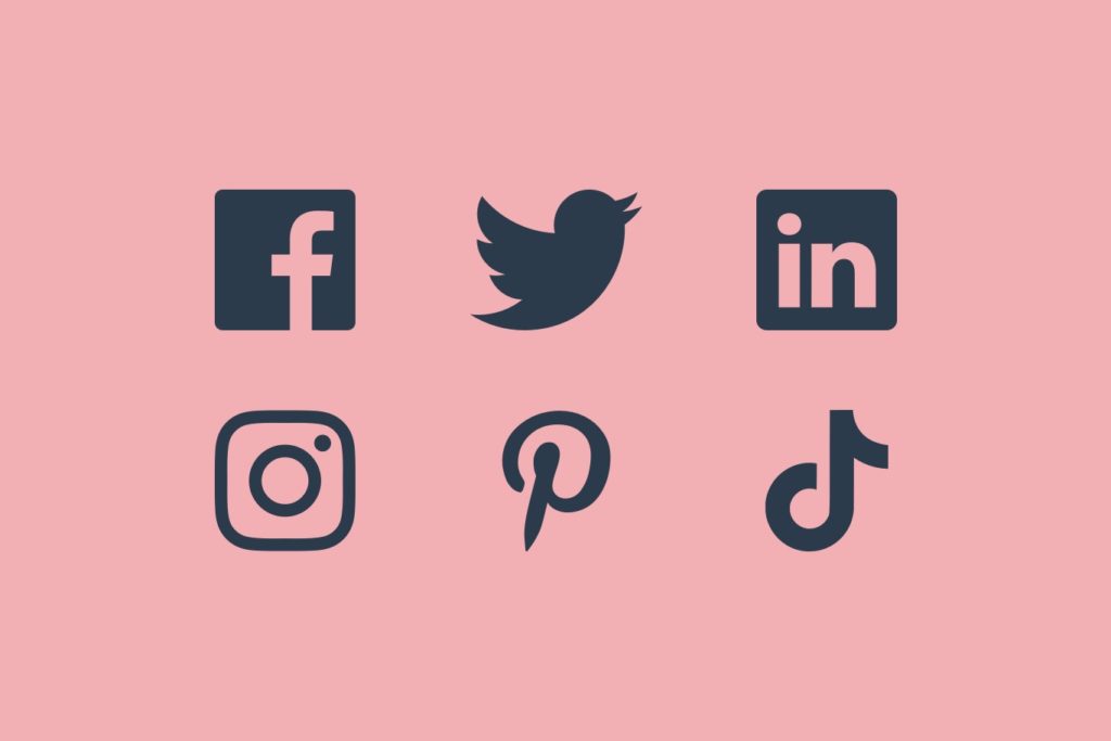 6 social media icons 