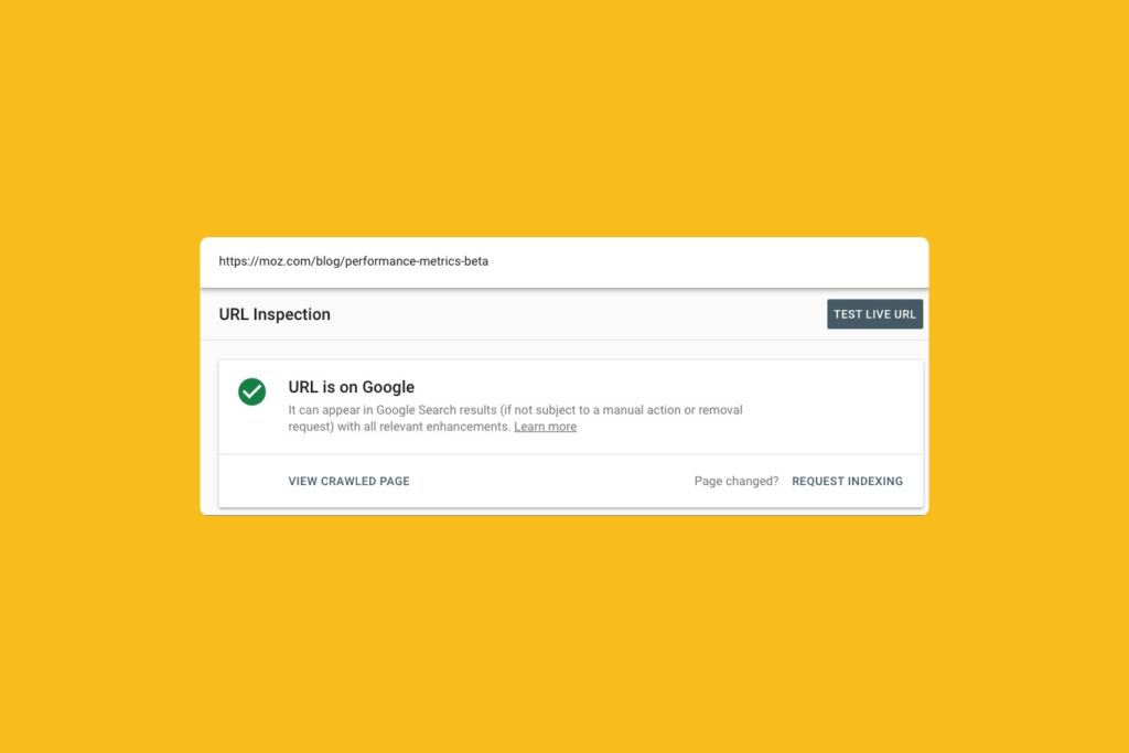 Google Search Console URL Inspection Tool