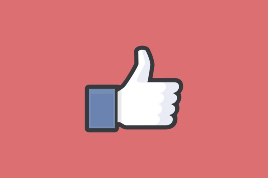 illustration of facebook like button