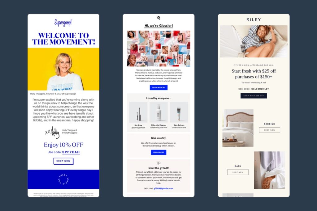 Welcome email automation flows for ecommerce